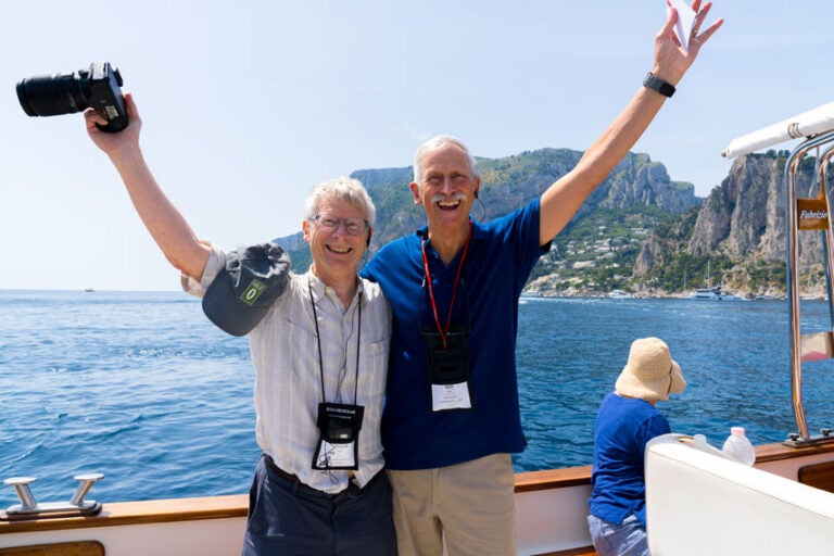 Two men on a Road Scholar trip to Sorrento.